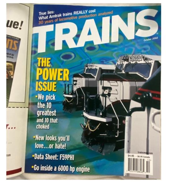 Vtg Lot 4 Trains Sep Oct Nov Dec 2002 Magazine Railroad Track Amtrak Locomotive - Picture 5 of 11